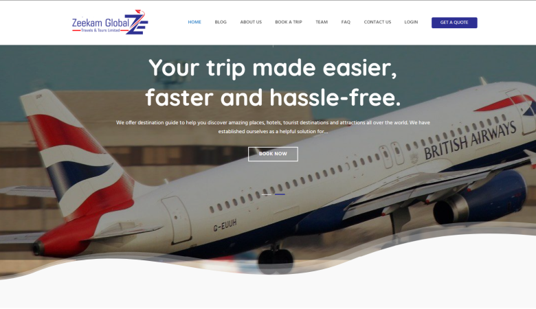 Modern Web Design For Traveling Agency